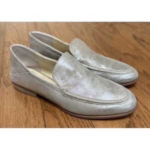 Vince Camuto Gold Metallic Loafers Flats Women's 6.5 Slip On EUC